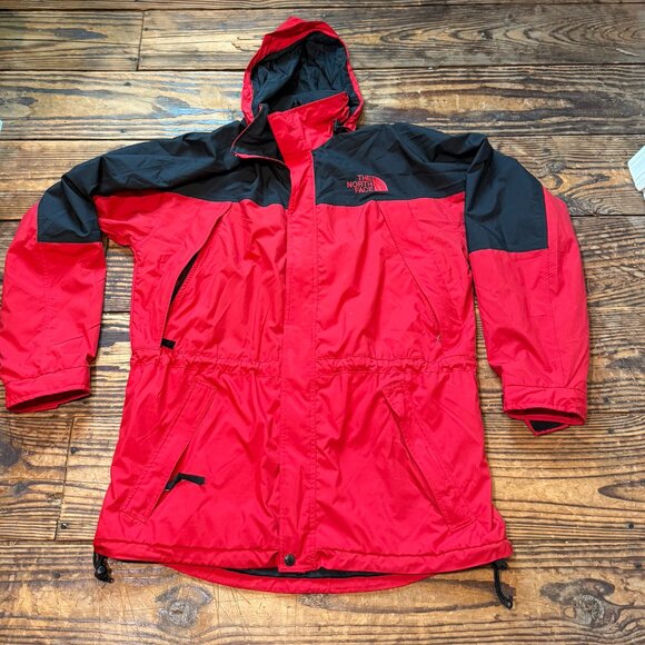 Vintage North Face Mountain Light Jacket Packable Men's Medium Red Hiking Anorak - Picture 2 of 11